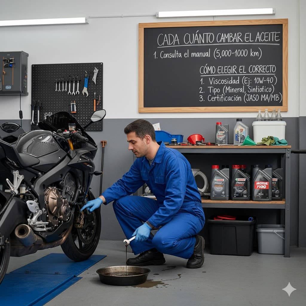 Cada cuánto cambiar el aceite de tu moto (y cómo elegir el correcto)
