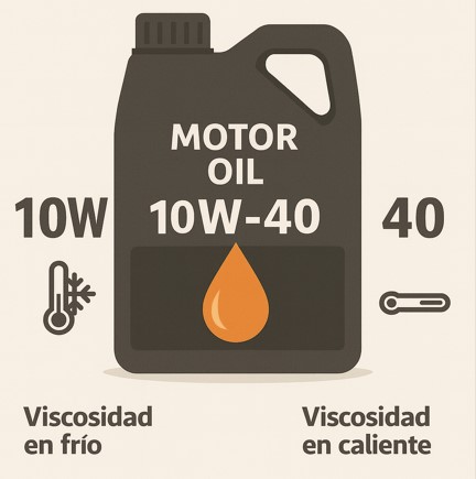 Aceite vertiéndose sobre motor de moto