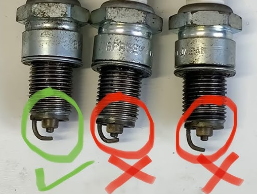 Calibración de bujía con galga